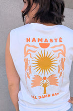 Laden Sie das Bild in den Galerie-Viewer, yoga shirt tank top namaste all damn day